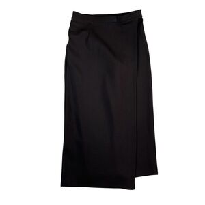 Betabrand Women's The Sassiest Pants Black with Skirt Overlay Size Small